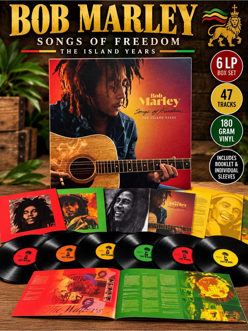 Bob Marley Songs of Freedom The Island Years 6LP Vinyl Box Set Near Mint